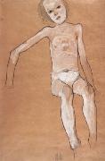Egon Schiele Seated Nude Girl (mk12) oil painting reproduction